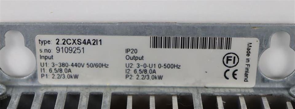Vacon Inverter 2.2CXS4A2I1 400V 6,5/8,0A 2,2/3,0kW Frequenzumrichter TESTED