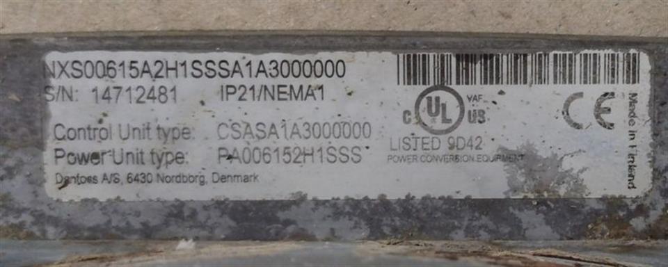 Vacon NXS00615A2H1SSSA1A3000000 Frequenzumrichter Keypad TESTED