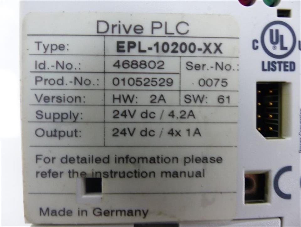 WEISS / Lenze  EF 371A EPL-10200-XX + E82EV371_2C + RFU55 TESTED & TOP ZUSTAND