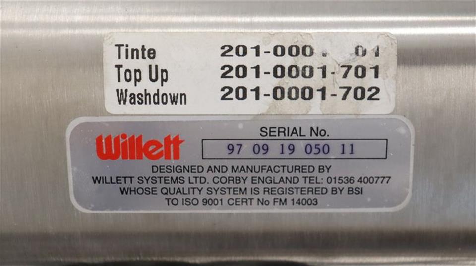 Willett 3940 Inkjet Printer + Zubehör TESTED & UNUSED & OVP